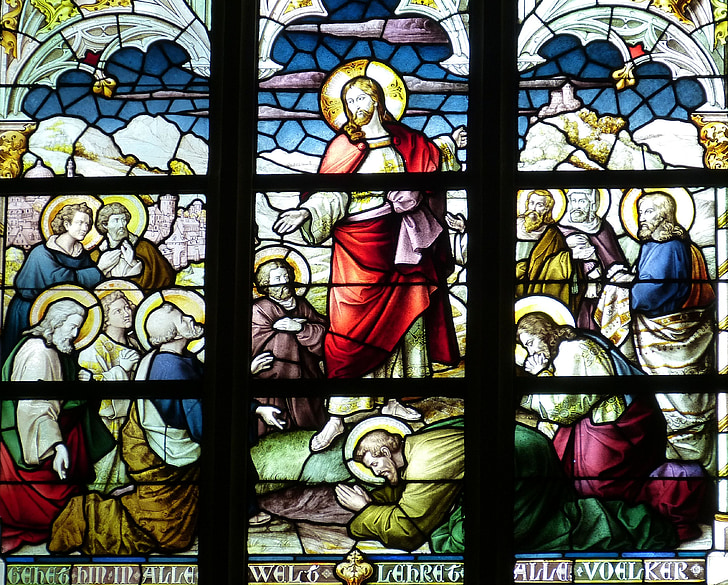 l'església, finestra, finestra de l'església, vidrieres, Vitrall, gòtic, color