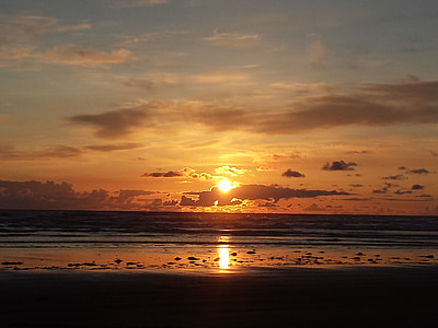 Захід сонця, НД, океан, пляж, під час заходу сонця фону, небо, сонячне світло