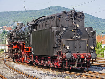 Dampflokomotive, ölgefeuert, Öl zart, Rückansicht, Kraftpaket, Neubau Kessel, br41