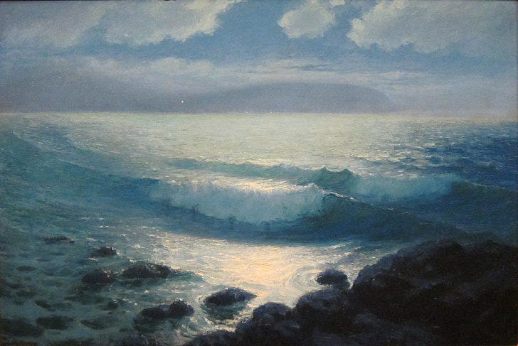 Лионел Уолдън, море, океан, вода, небе, облаците, светлина