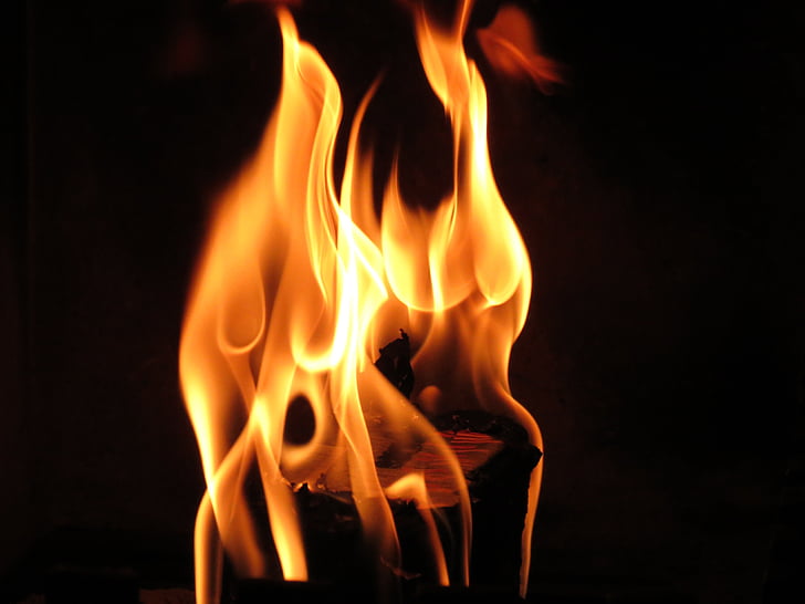 vlam, brand, open haard, warmte, Heiß, warme, branden