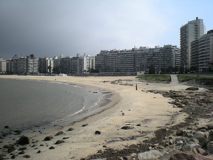 Rambla, spiaggia, Montevideo, Uruguay