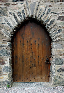 Zamek, drzwi, Szkocja, Portal, kamień, na zewnątrz, łuk