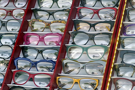 Glasögon, utställning, optiker, linser, Shop, Köp, syn