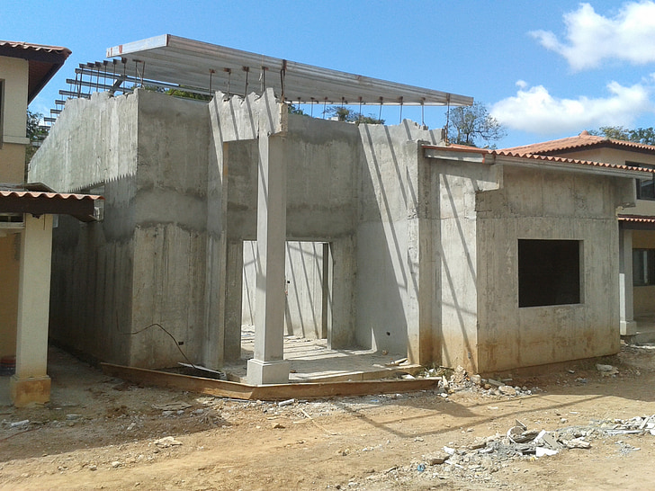 bouw, het platform, huis, plafond, Panama, gevel, baksteen