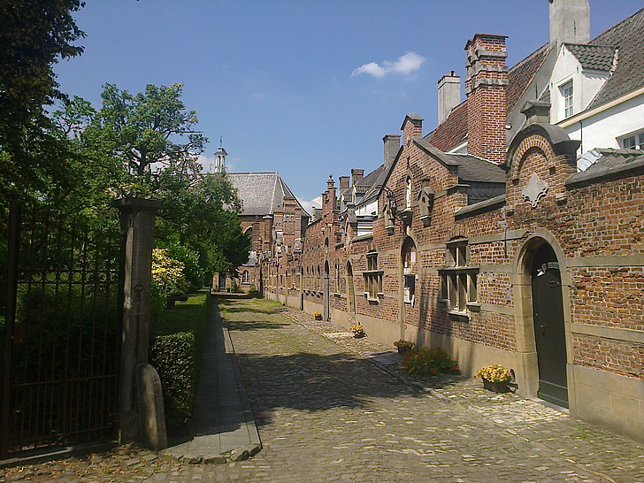 staré budovy, fasáda, Belgie