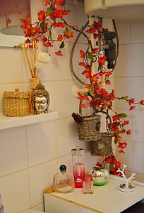 μπάνιο, στυλ, λουλούδι