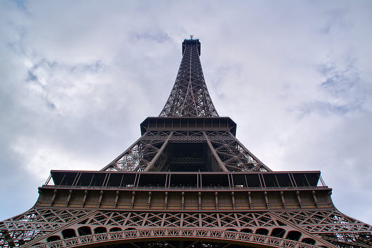 Paryż, chmury, Architektura, punkt orientacyjny, Europy, Turystyka, Pomnik