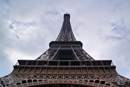 paris, clouds, architecture, landmark, europe, tourism, monument