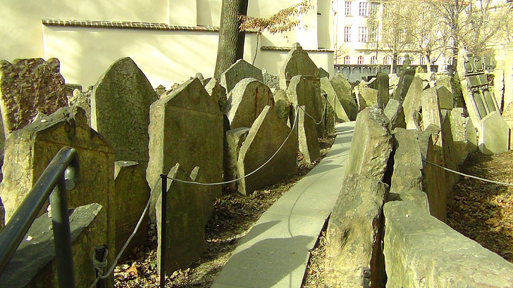 pokopališče, Praga, nagrobnik, židovsko pokopališče, grobov, judovski, grob