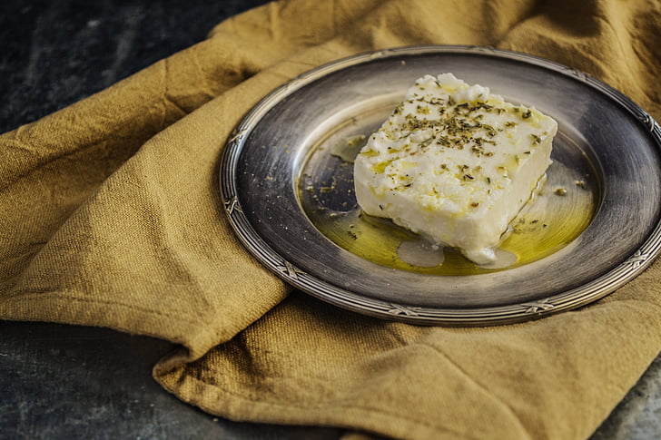 sýr Feta, sýr Feta, olivový olej, sýr, olej, jídlo, zdravé