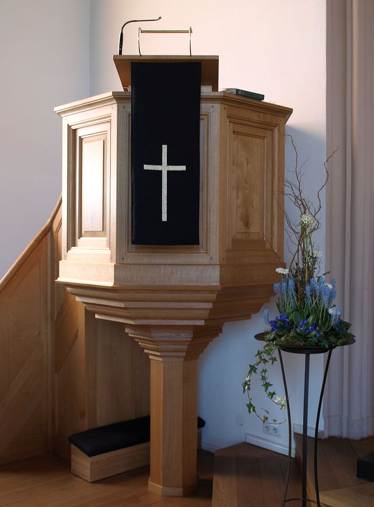 pulpit, sermon, protestant, religion, good friday, mourning