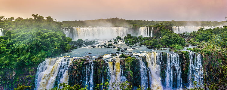 vesiputous, vesi, vesiputouksia, maisema, Luonto, vesillä, Brasilia