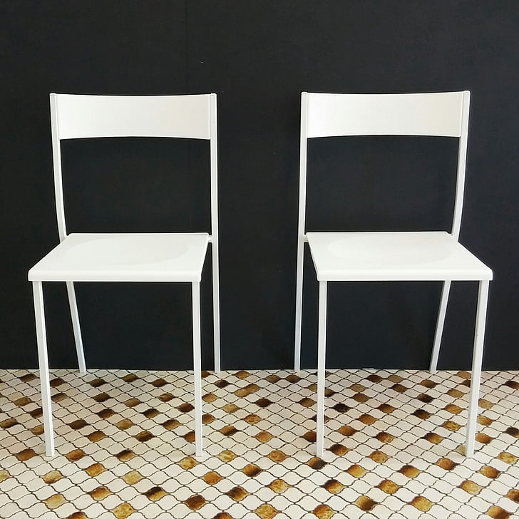 μοντέρνο, εσωτερικό, καρέκλες, λευκό, έπιπλα