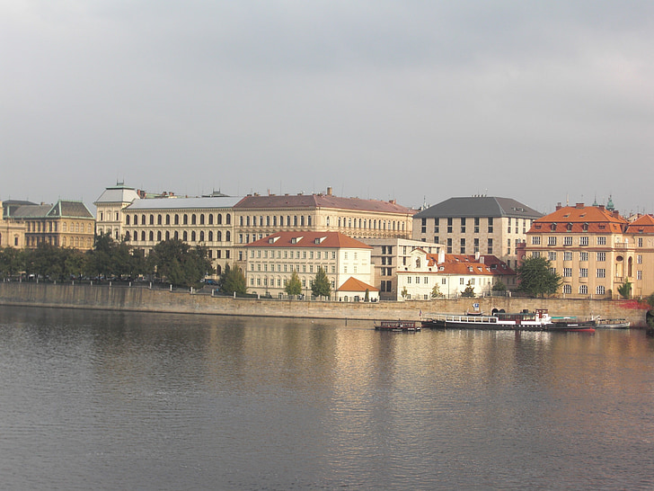 Moldavien, Prag, Tjeckien, fasad, arkitektur