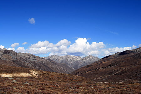 Sichuan, Wassily kandinsky, cao nguyên, bầu trời xanh, miền tây Tứ Xuyên, mây trắng, núi