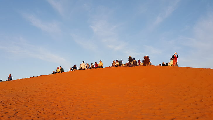 öken, Sahara, Golden sand, Marocko, Afrika