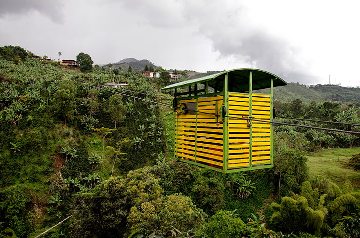 Kolumbia, Jardin, kávé zóna, kávé, kávé-terület, Antioquia, Finca