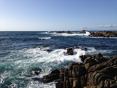 océan, mer, tourbillon, Pacific grove, Monterey, ca, eau