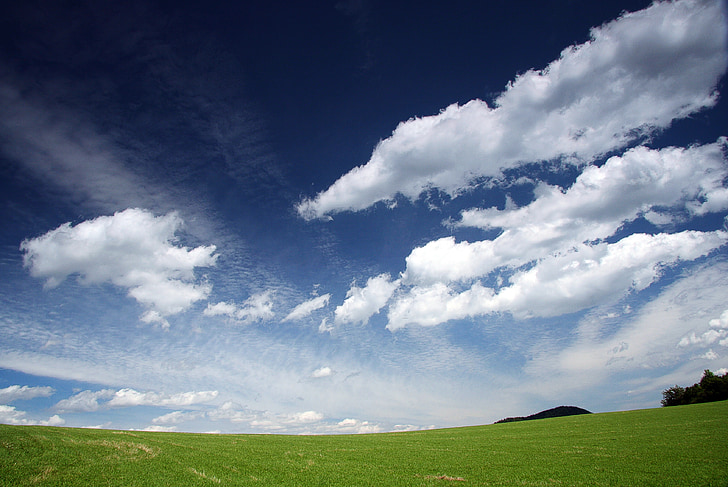 sky, the clouds, windows, country, field