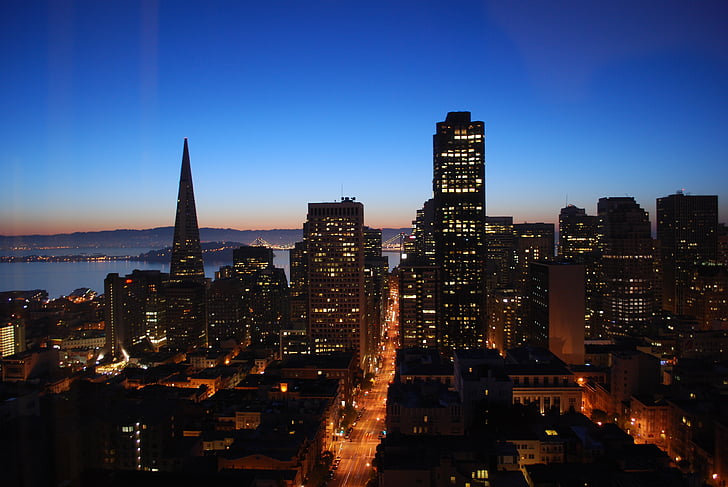 великого міста, Світанок, Сан-Франциско, Himmel, світлові, міський пейзаж, Архітектура