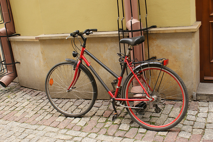 bicicleta, ciudad, bicicleta antigua, bicicletas, calle, rueda
