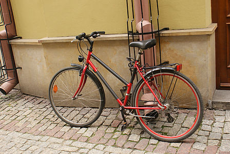 fiets, stad, oude fiets, Fietsen, Straat, wiel
