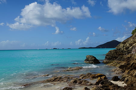 Antigua, Caraïbes, plage, océan, mer, littoral, nature