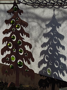сянка, капка сянка, коледно дърво, метал, glaskugeln, Коледа, weihnachtsbaumschmuck