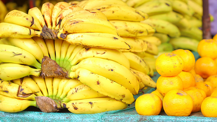 árvore de banana, Galeria, frutas, amarelo, comida, saudável, produtos hortícolas