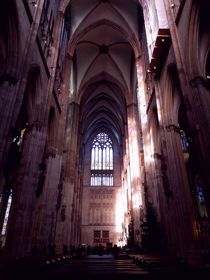 Cathédrale de Cologne, gothique, Cologne sur le Rhin, architecture, chorale, Église, verre souillé