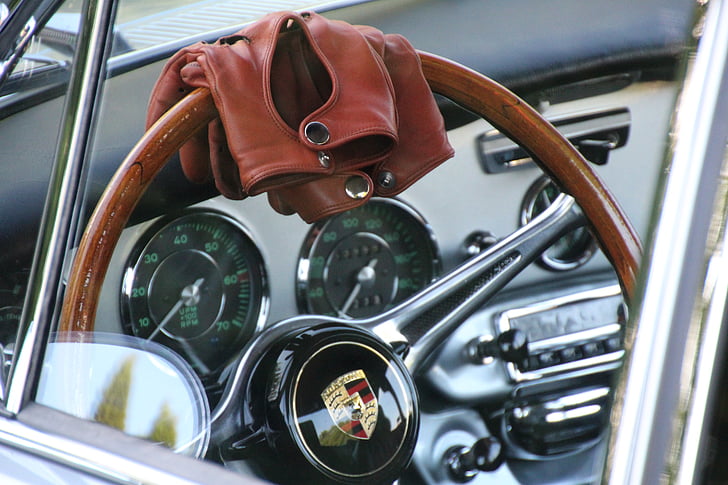 Porsche c, Рулевое колесо, кожаные перчатки, автомобиль, Транспорт, наземных транспортных средств, панель мониторинга