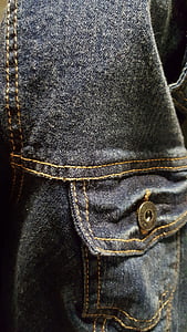 džínovina, modrá, textura, džínová bunda, vazba, vlákno, móda