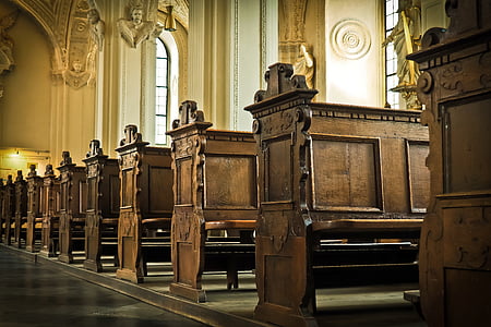 aisle, bench, cathedral, church, church pews, furniture, indoors