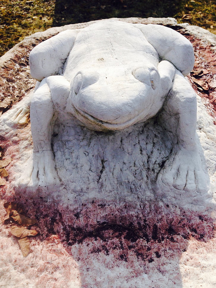 frog, stone, sculpture
