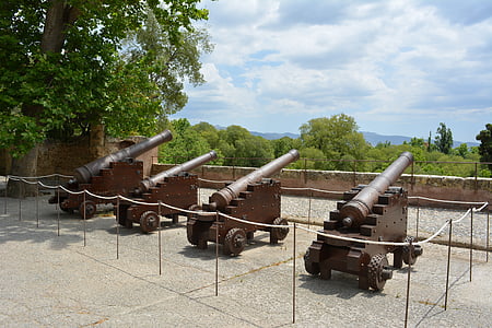 Cannon, Generalife, Andalusien, Courtyard, Alhambra, historia, historiska