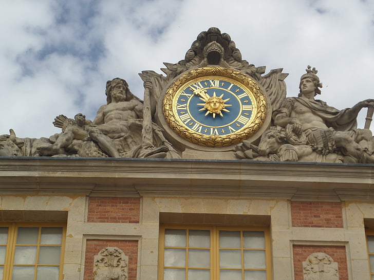 clock, time, versailles, old
