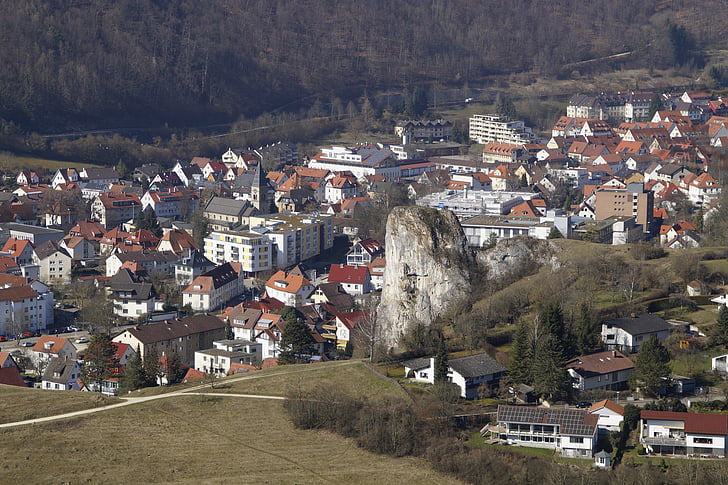 blaubeuren, vasi, regiji Swabian alb, poravnave, domove, južni Nemčiji, Svinec klötzle