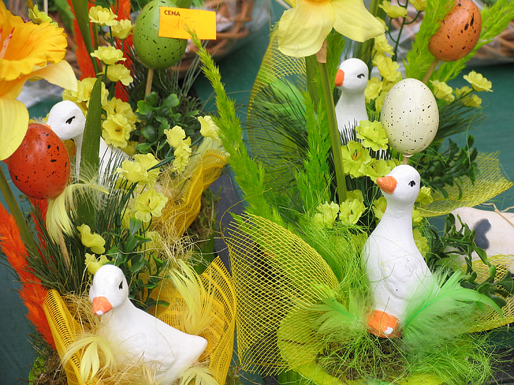 Paskah, telur, anak ayam, Telur Paskah, Easter tema, dekorasi