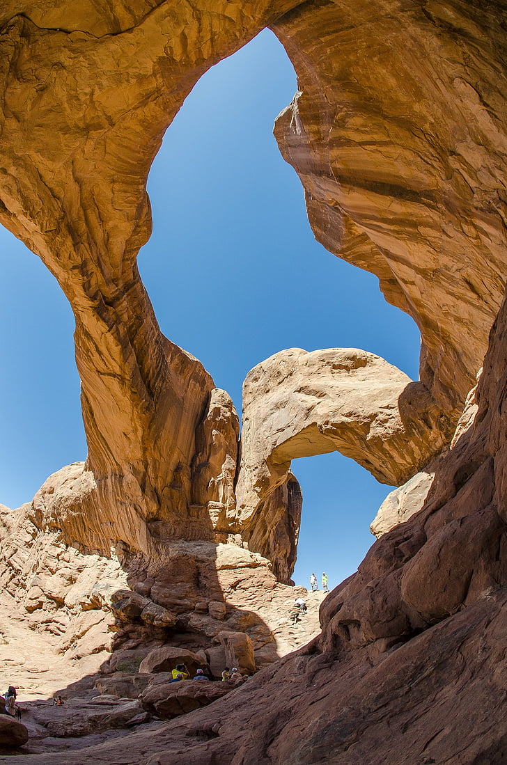 double arch, landscape, nature, scenic, sandstone, natural, geology