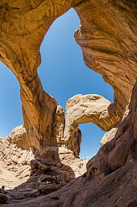 Double arch, pemandangan, alam, indah, batu pasir, alam, Geologi