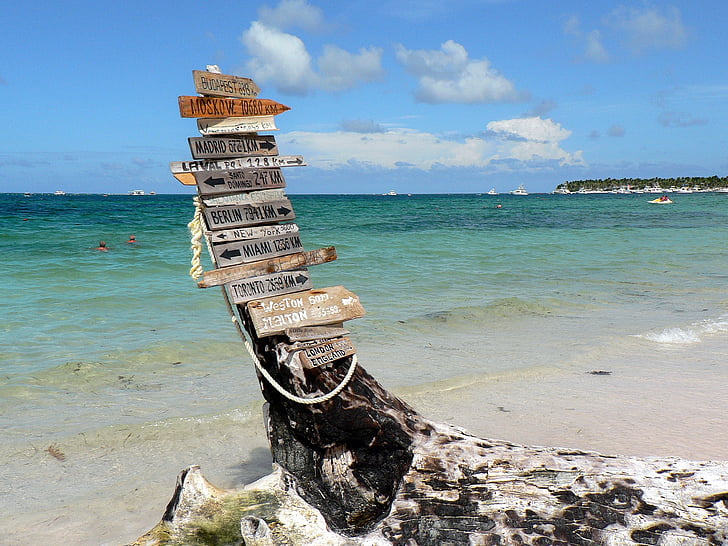 République dominicaine, Punta cana, belle plage, vacances, paradis, indicateur