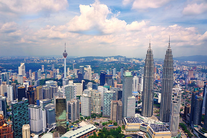ville, Skyline, bâtiments, urbain, paysage urbain, Malaisie, Kuala lumpur