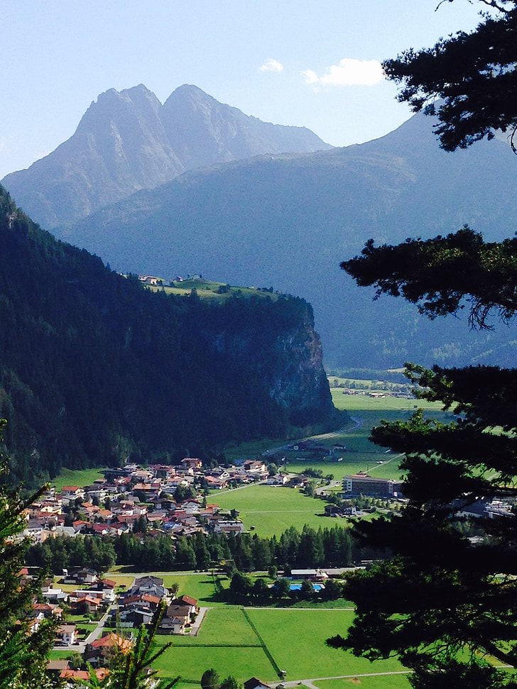 adlerblick, campo de comprimento, Tirol, montanhas, programa, cidade, Panorama