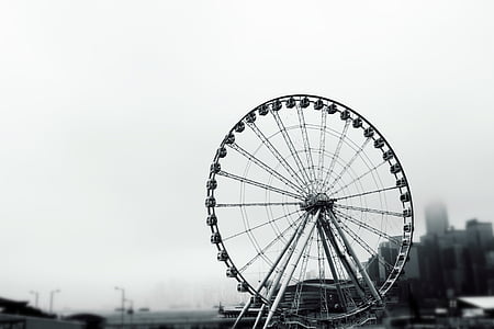 the ferris wheel, hong kong, central pier