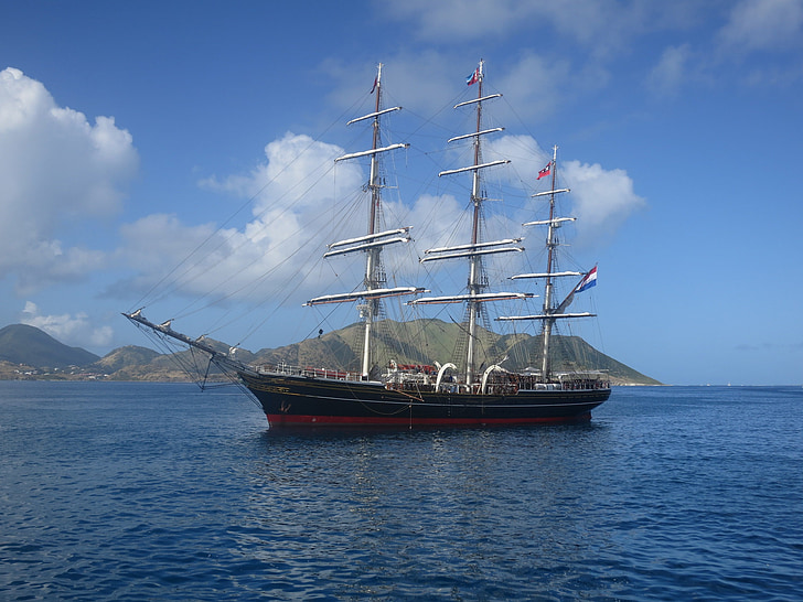 školenia lode, loď, Karibská oblasť