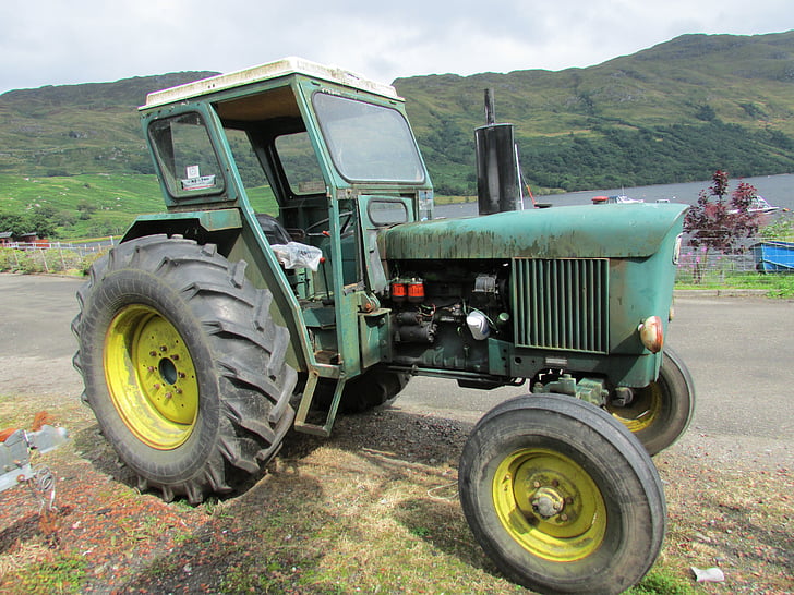 Jonas deere, senas traktorius, žemės ūkio technikos, žemės ūkio transporto priemonės, derlius, variklis, antikvariniai