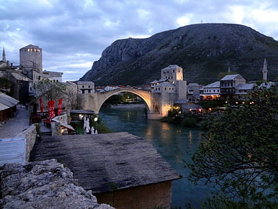 Bosnien, Mostar, Hercegovina, Europa, resor, landmärke, historia