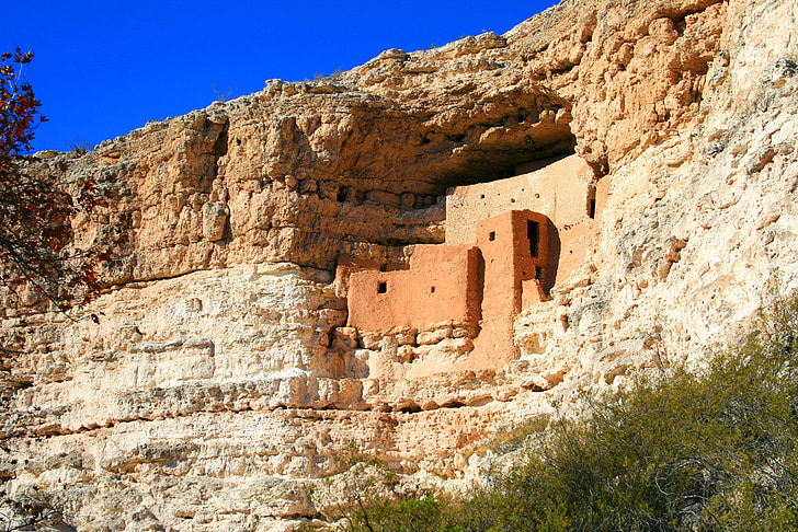 Arizona, Montezuma castle, Intian, muistomerkki, Desert, kotimainen, Verde