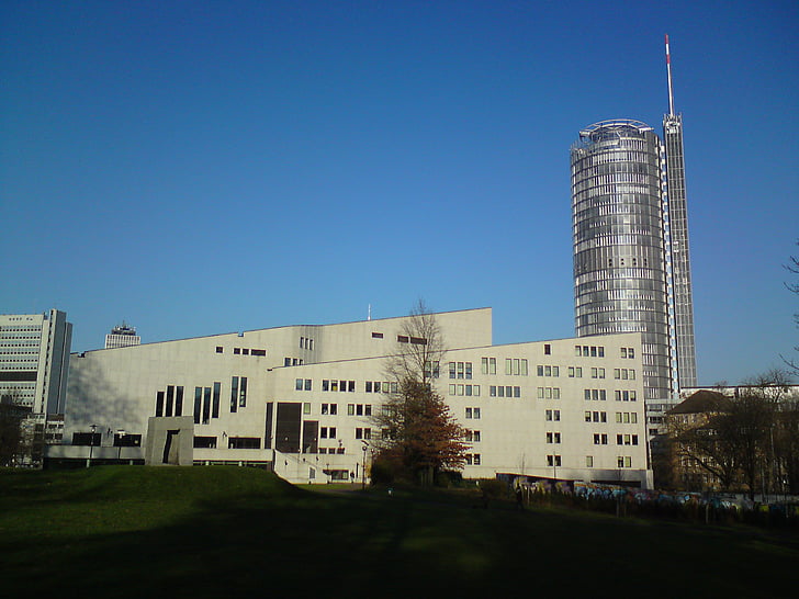 Aalto kazalište, zgrada, grad, arhitektura, RWE toranj, jesti, zgrada izvana